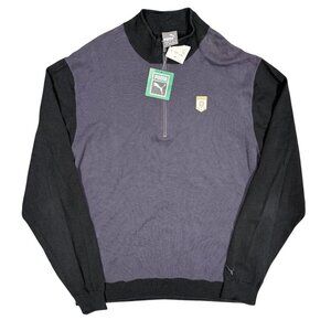 BNWT Puma Italia FIGC Knit Sweater 1/2 Half Zip 100% Cotton Large